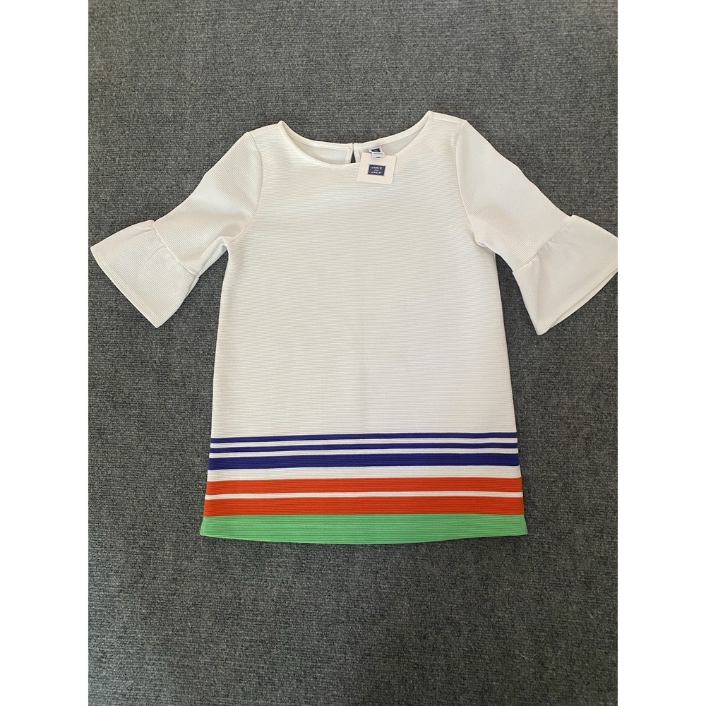 NWT Janie and Jack GAME, SET STANDOUT Bell Sleeve Striped Tunic Top Size 12